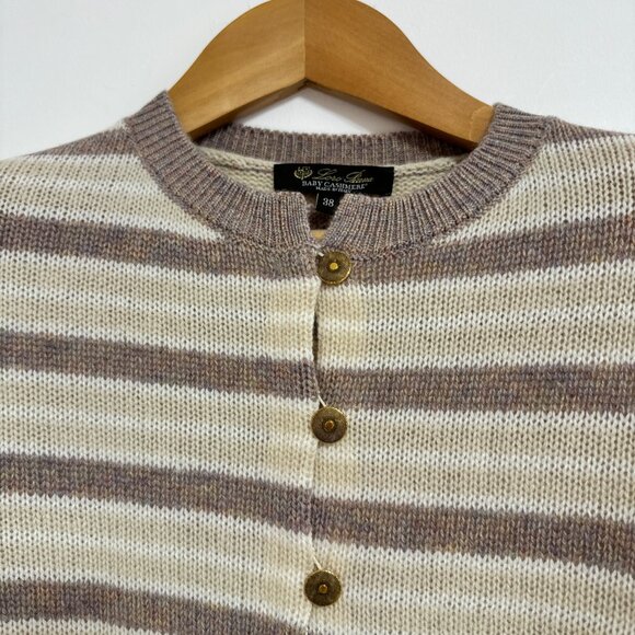 LORO PIANA Striped cashmere cardigan - Picture 6 of 10